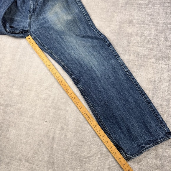 Vtg Roca Wear Jeans Men 36x30 Blue Denim Straight‎ Leg Y2K Embroidered Pocket - Picture 8 of 13